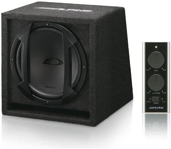 Alpine SWE-815 300W 8" Active Subwoofer, With Custom Enclosure, Remote Control