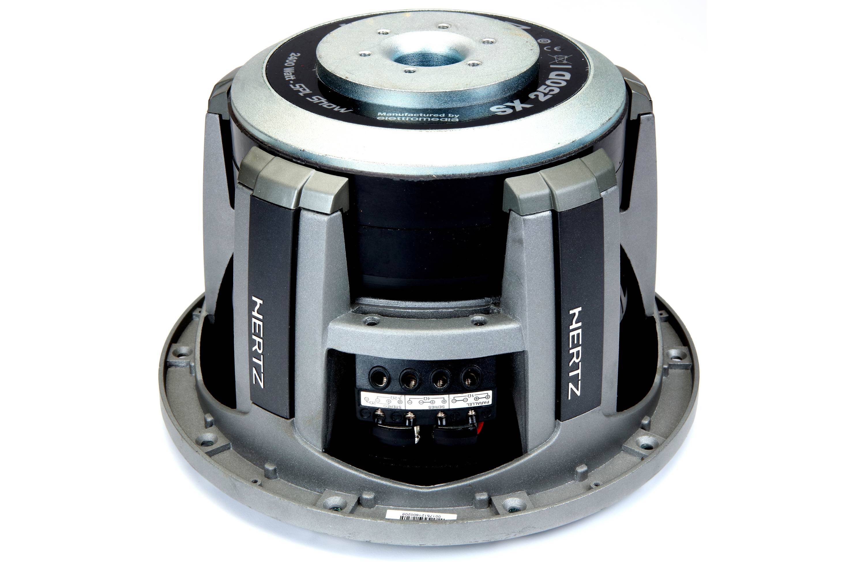 Hertz SX250D SPL Show 2Ohm  Dual Voice Coil 10" 2400watt Subwoofer