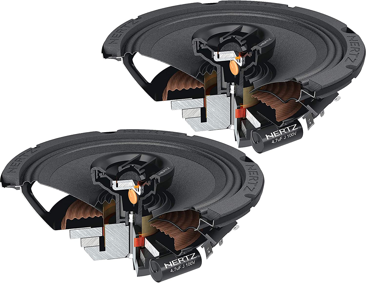 Hertz SX 165 Neo 6.5 inch SPL Show 200W Tweeters Coaxial Speakers with Grills