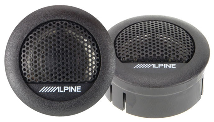 Alpine SXE-1006TW Mylar-Titanium Balanced Dome 3cm Tweeters 280W Peak Power