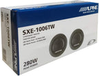 Alpine SXE-1006TW Mylar-Titanium Balanced Dome 3cm Tweeters 280W Peak Power