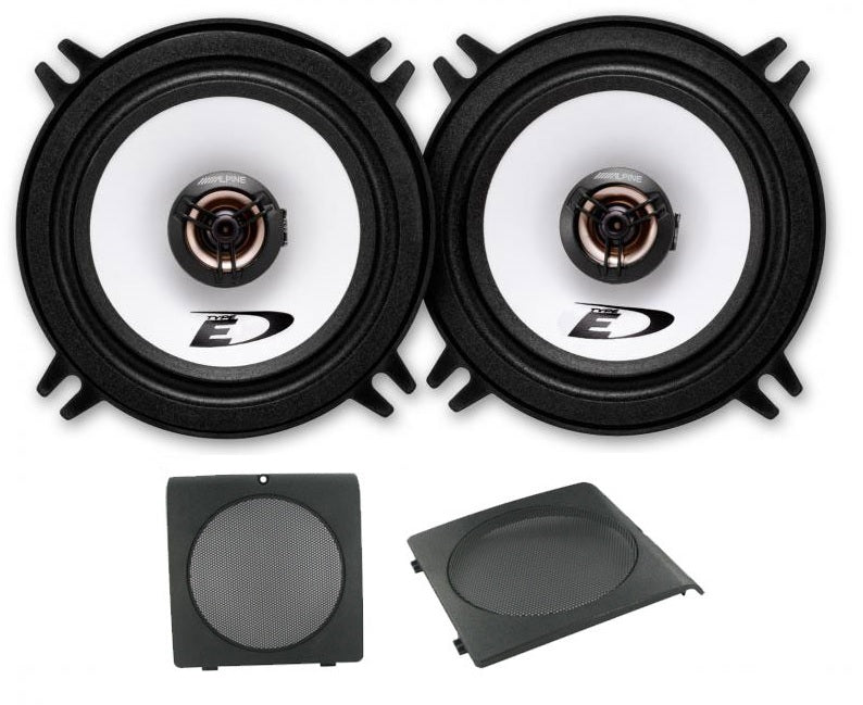 VW Golf, Jetta with Alpine SXE-1325S 2-Way Front and Rear Door Speakers Fitting Kit
