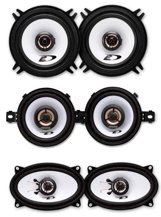 VW Golf MK2 (1983 – 1992) Alpine SXE-1325s + SXE-0825s + SXE-4625s Speaker Upgrade Kit
