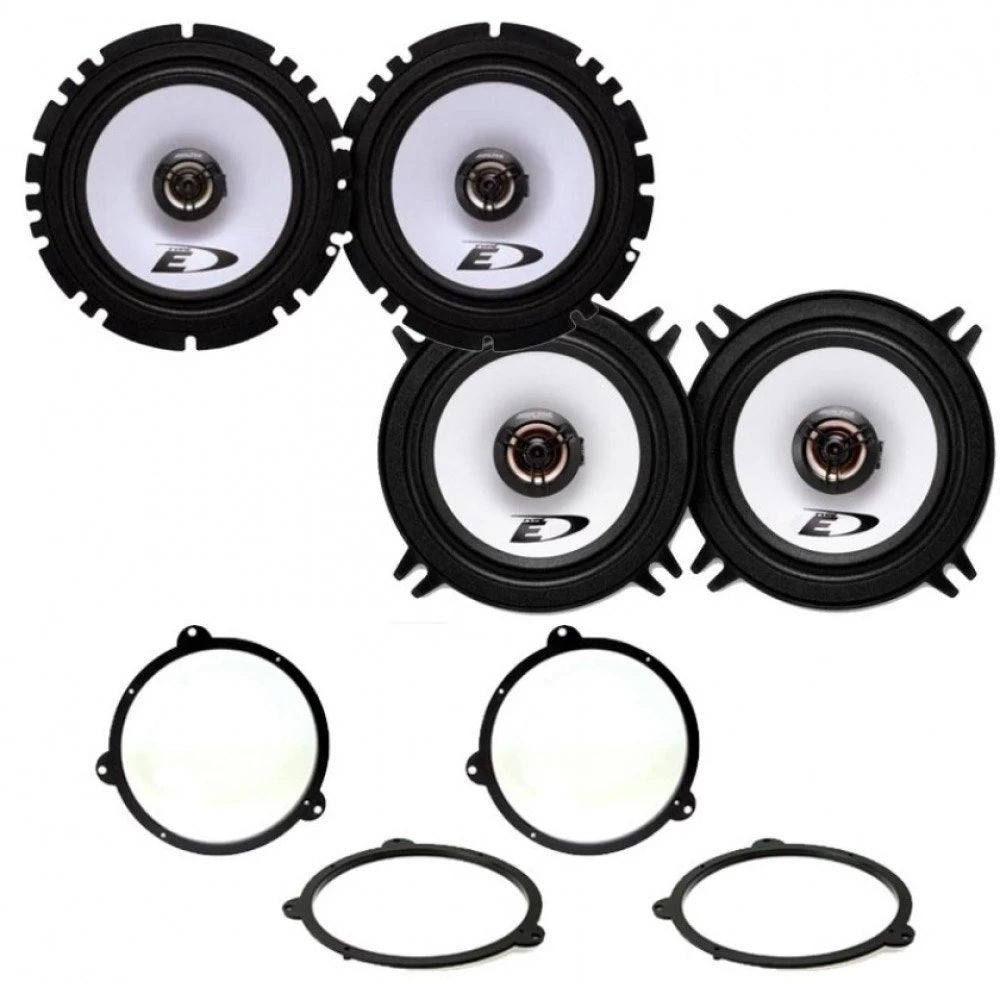 BMW 3 Series (E46) with Alpine SXE-1725S, SXE-1325S 2-Way Front and Rear Door Speakers Fitting Kit