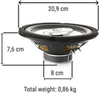 Alpine SXE-2035S - 20cm (8") 3-Way Coaxial Car Shelf Speakers 280W