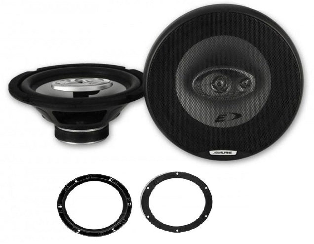 VW Caddy, Caravelle, Golf, Jetta, Multivan, Sharan, Tiguan, Touran, Transporter Alpine SXE2035S 20cm 8" Front Doors Car Speakers Upgrade Kit