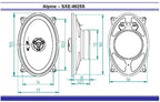 Porsche 944 1982–1991 4"x6" Alpine SXE-4625S Coaxial 2-Way Rear Speaker Upgrade Kit