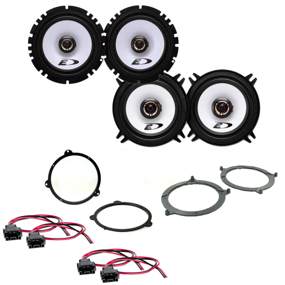BMW 3 Series (E46) with Alpine SXE-1725S, SXE-1325S 2-Way Front and Rear Door Speakers Fitting Kit