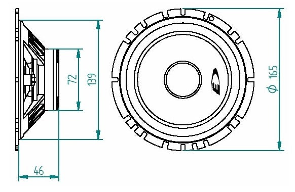 Alpine SXE-1750S 2-Way Door/Rear Shelf 17cm Component Speakers