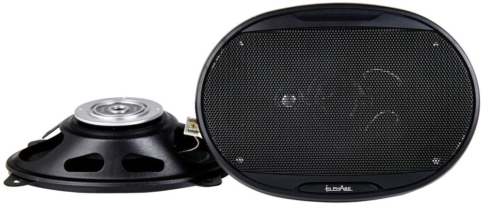 In Phase SXT6435 4x6"  200 Watt 3-way Shallow Mount Speakers