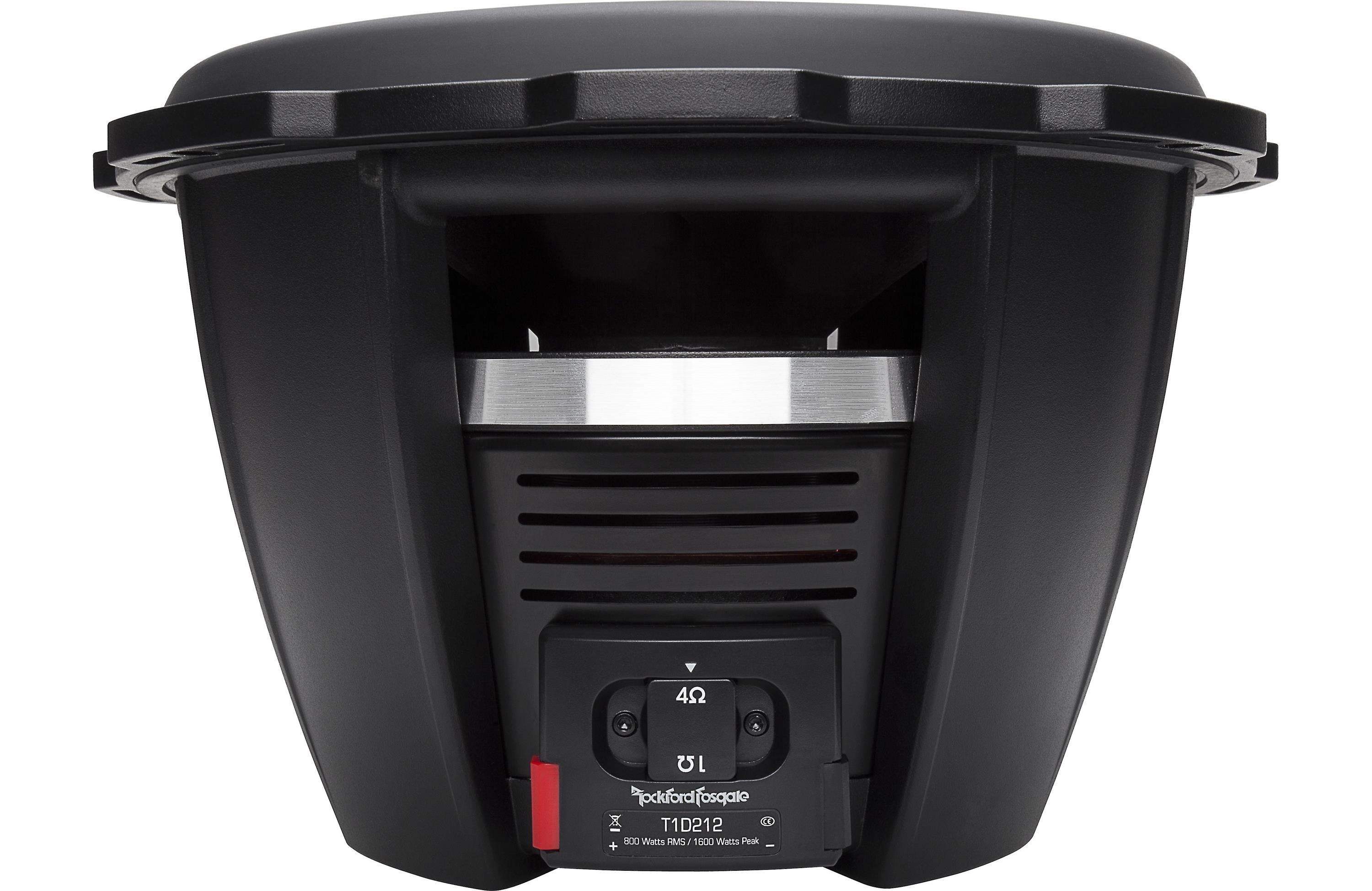 Rockford Fosgate T1D210 - 1600W 12" Dual 2 ohm with selectable 1- or 4-ohm impedance Subwoofer