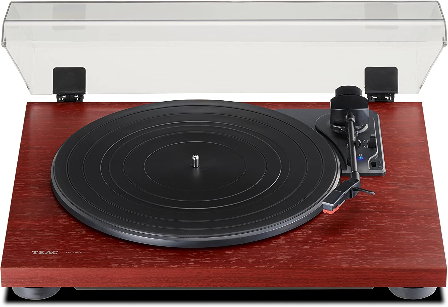 TEAC TN-180BT 3-speed Analog Turntable with Phono EQ and Bluetooth - Cherry