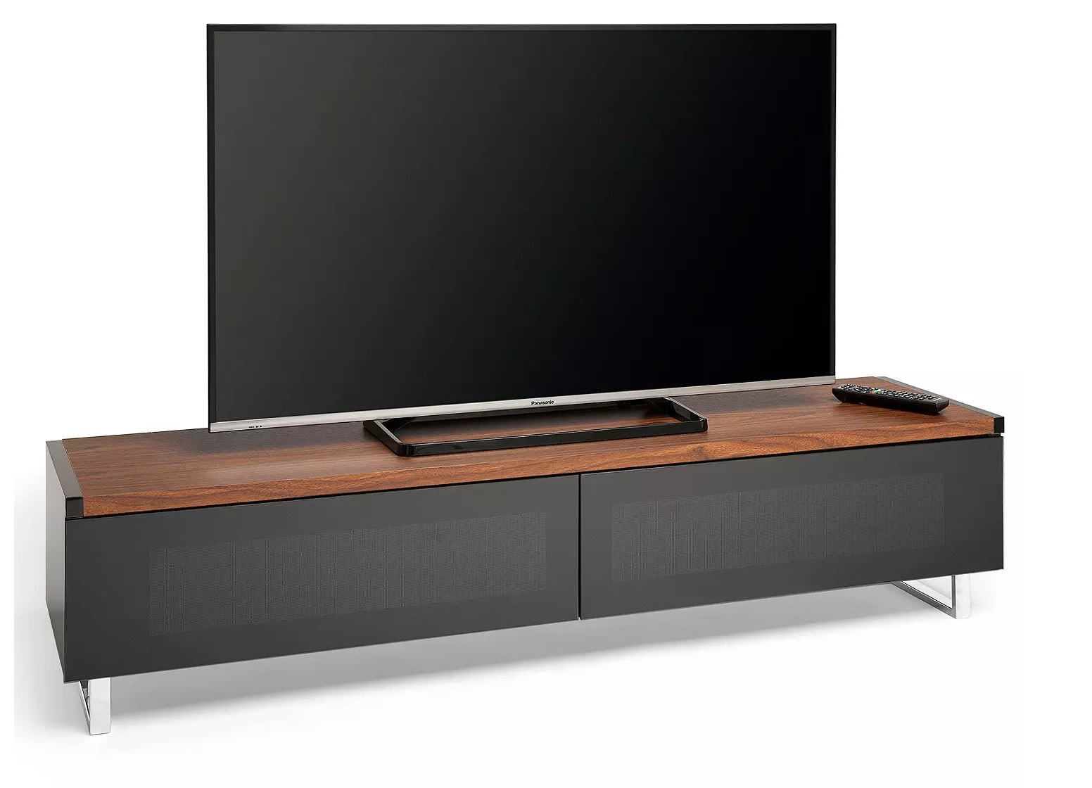 Techlink Panorama 160 DUAL Sided Top (Walnut or Black) all  in One Stand