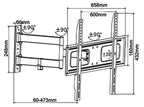 Techlink TWM631 Dual Arm Articulated Wall Mount for Screen Sizes up to 70"