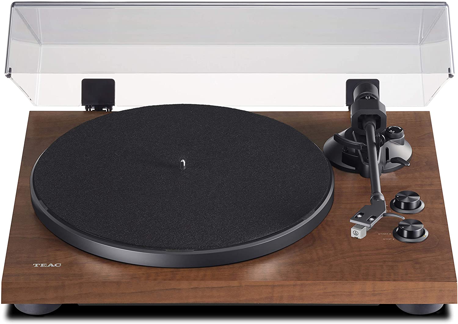 TEAC TN-280BT-A3 2-speed Analog Turntable with Phono EQ and Bluetooth - WALNUT