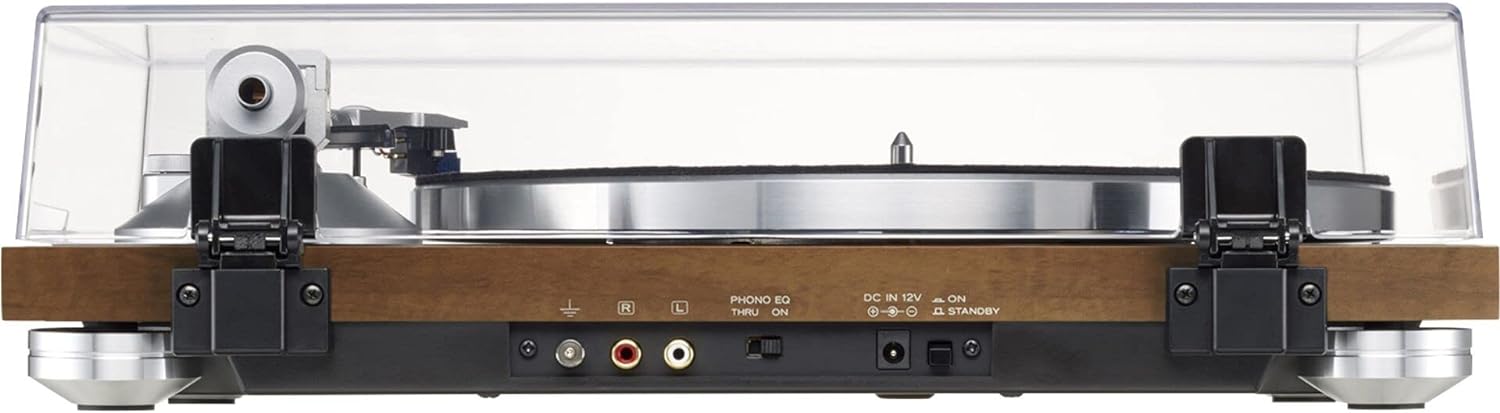 Teac TN-400BT-SE HiFi Turntable with Bluetooth for Speakers & Headphones (Belt Drive, 33/45/78rpm, MM Cartridge) Walnut Brown