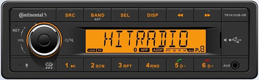 VDO Continental TRDW312UB-OR Retro Classic Bluetooth DAB+ USB Tuner Stereo
