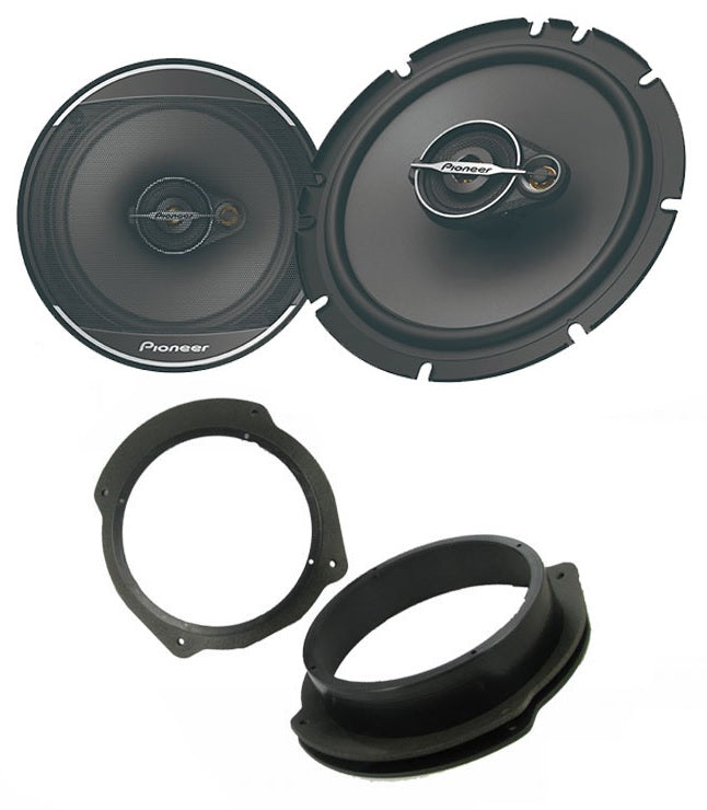 Vauxhall Astra Calibra Meriva Omega Zafira Vectra Pioneer TS-A1671F 16.5cm Front Doors Car Speakers Upgrade Kit