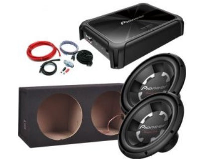 Pioneer GM-D9701 amp 2 x  TS-300S4 1400W 12" subwoofers sub box deal