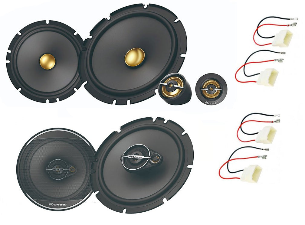 Ford Fiesta, Focus  Pioneer TS-A1601C + TS-A1671F 16.5cm 2-way Component Speakers 80W RMS 350W Peak
