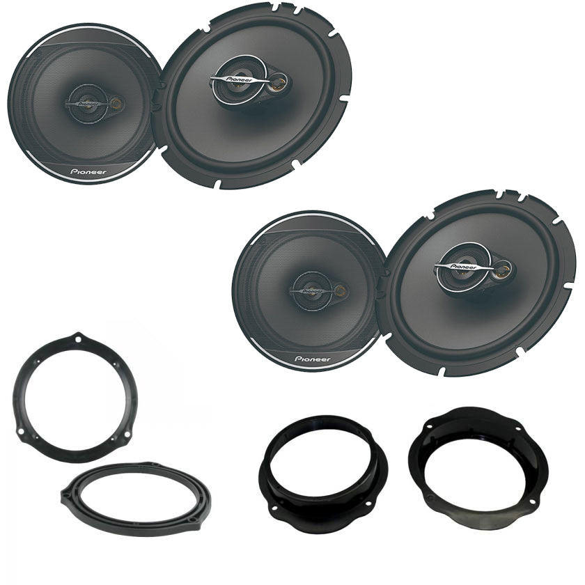 Ford Focus 2005 - 2010 Pioneer 2 x TS-A1671F 16.5cm 2-way Component Speakers 80W RMS 350W Peak