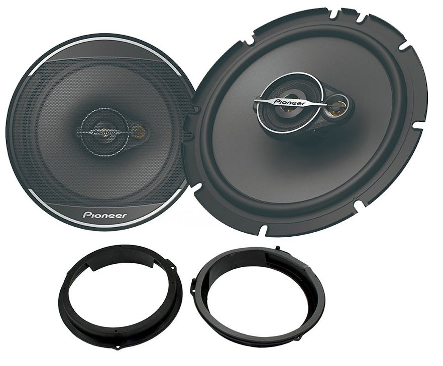 Ford Focus, C-Max, Transit-Custom  w/ Pioneer TS-A1671F 16.5cm 3-way Front/Rear Door Speakers 70W RMS 320W Peak