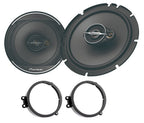 Mercedes C-Class, CLC W203, CLK W209 w/ Pioneer TS-A1671F 16.5cm 3-way Front Door/Rear Shelf Speakers 70W RMS 320W Peak
