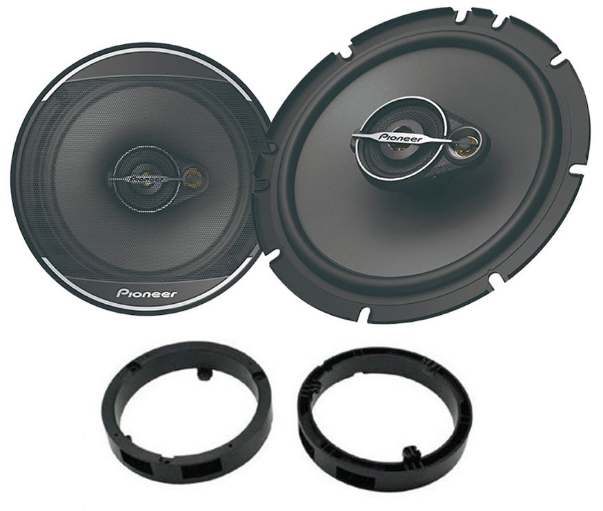Mitsubishi Lancer, Mirage, Outlander w/ Pioneer TS-A1671F 16.5cm 3-way Front Door/Rear Shelf Speakers 70W RMS 320W Peak