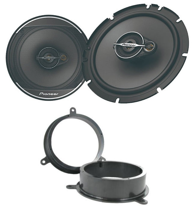 Renault Scenic, Grand-Scenic 2009-2013 Pioneer TSA1671F 16.5cm Front and Rear Doors Car Speakers Upgrade Kit