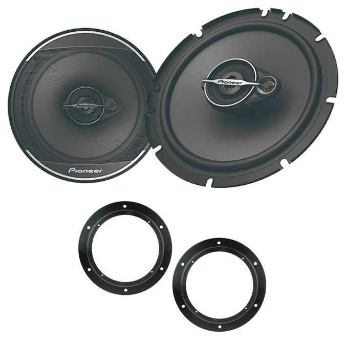 VW Caddy, Caravelle,Transporter, Golf, Passat, Sharan, Tiguan, Touran, Multivan, Passat Pioneer TS-A1671F 16.5cm Front Doors Speakers Upgrade Kit