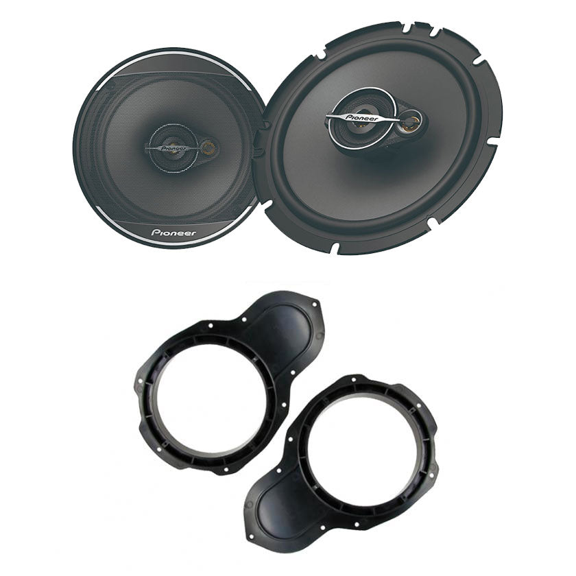 VW Passat & CC B6/B7 Models Pioneer TS-A1671F 16.5cm 3-Way Front Doors Car Speakers Upgrade Kit