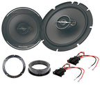 Audi, Seat, Skoda VW Pioneer TS-A1671F 16.5cm 2 Way Front Doors Speakers Upgrade Kit