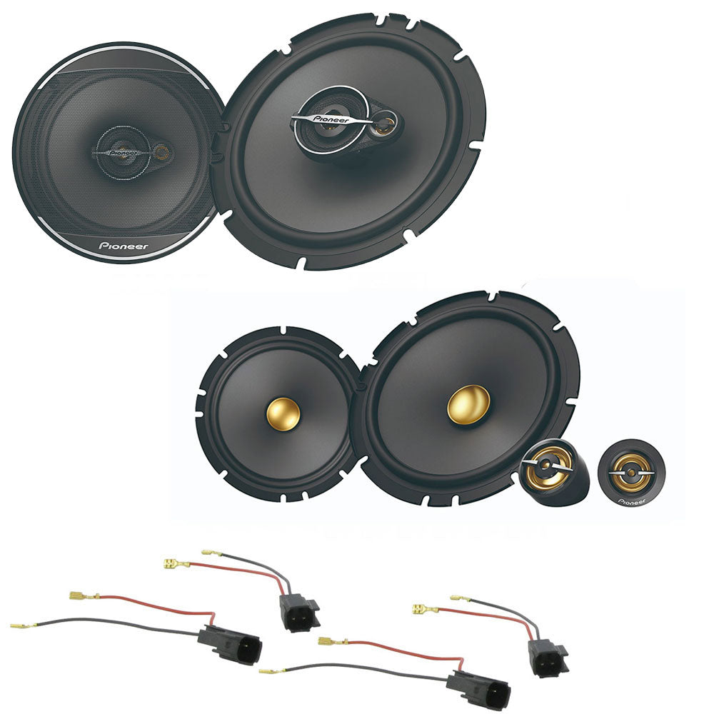 Vauxhall Astra 2015 Onwards Pioneer TS-A1601C + TS-A1671F 16.5cm 2-way Component Speakers 80W RMS 350W Peak