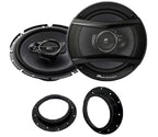 VW Caddy, Caravelle,Transporter, Golf, Passat, Sharan, Tiguan, Touran, Multivan, Passat Pioneer TS-A1733i 16.5cm Front Doors Car Speakers Upgrade Kit