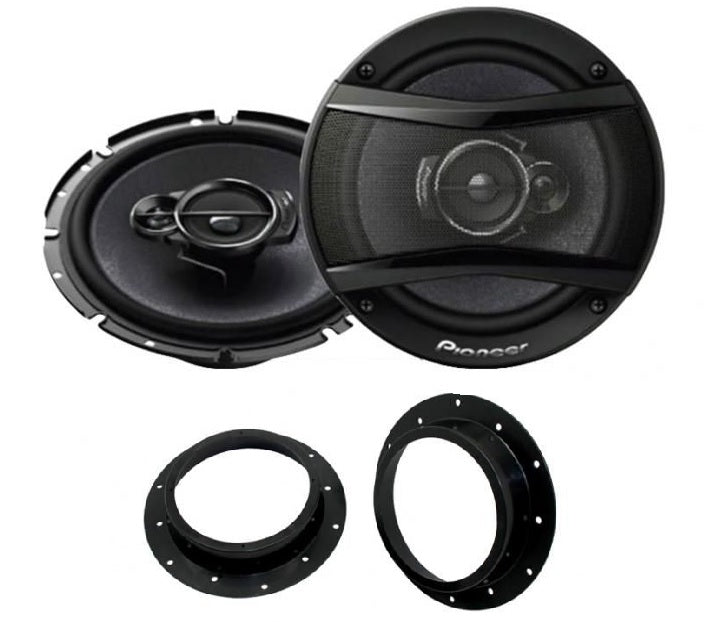 VW Caddy, Caravelle,Transporter, Golf, Passat, Sharan, Tiguan, Touran, Multivan, Passat Pioneer TS-A1733i 16.5cm Front Doors Car Speakers Upgrade Kit