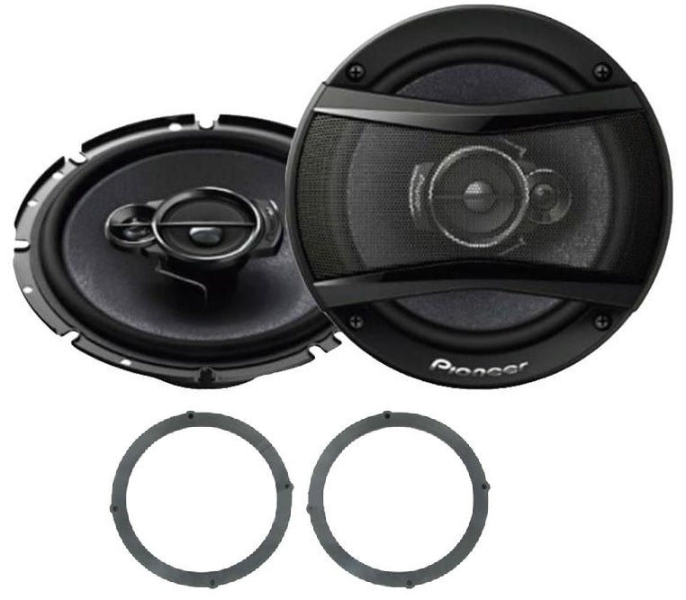 VW Golf, Amarok, Beetle, EOS, Lupo, UP!, Polo, Scirocco, Touran, Tiguan Pioneer TS-A1733i 16.5cm Front Doors Car Speakers Upgrade Kit