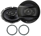 VW Golf, Amarok, Beetle, EOS, Lupo, UP!, Polo, Scirocco, Touran, Tiguan Pioneer TS-G1720F 16.5cm Front Doors Speakers Upgrade Kit