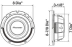 Pioneer TS-A2000LD2 Dual 2-Ohm A-Series 8” Shallow-Mount 700W Subwoofer