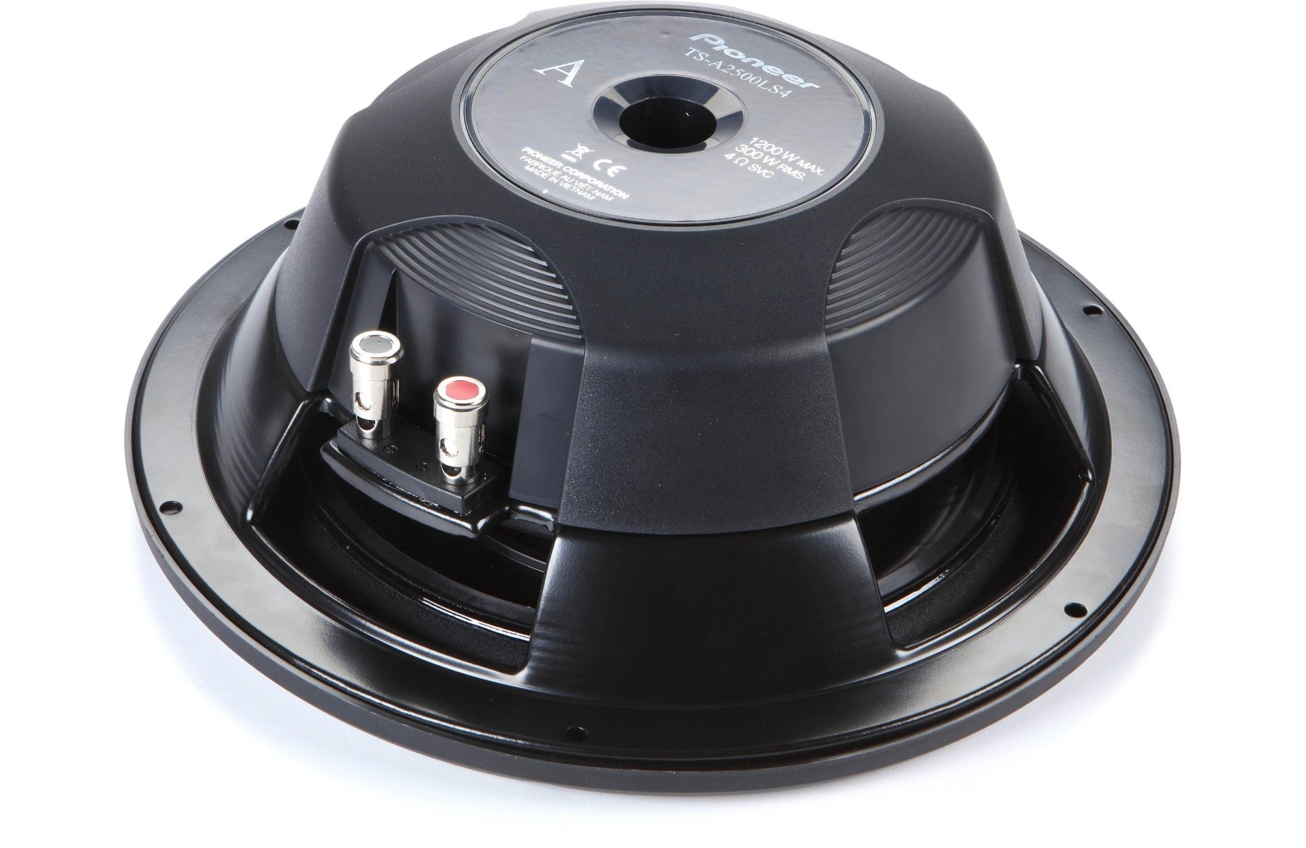 Pioneer TS-A2500LS4 4-Ohm A-Series 10” Shallow-Mount 1200W Subwoofer