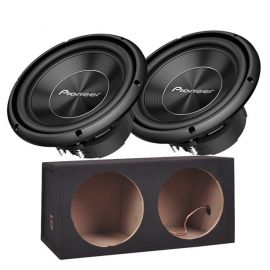 Pioneer TS-A250D4 Twin 10"  25cm Subwoofers 1400W with Twin MDF Bass Box