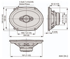 Pioneer TS-A6881F  6x8" 4 Way Composite Cone 350w Max 100W RMS Car Speakers