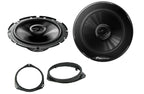 Vauxhall Vivaro 2005 onwards Pioneer TS-G1720F16.5cm Front Doors Car Speakers Upgrade Kit