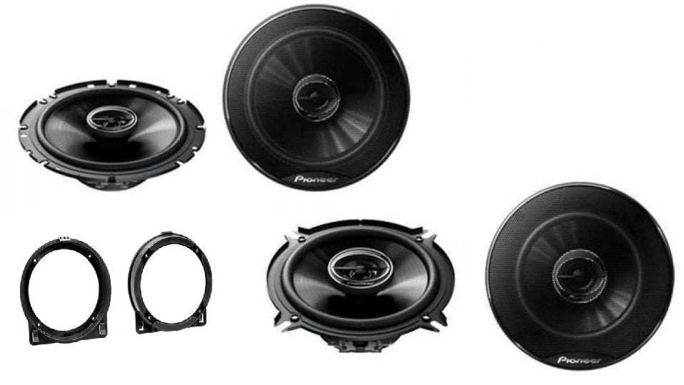 Honda Civic (2001–2005) Pioneer TS-G1720F TS-G1320F Front Door Rear Side Car Speakers Upgrade Kit