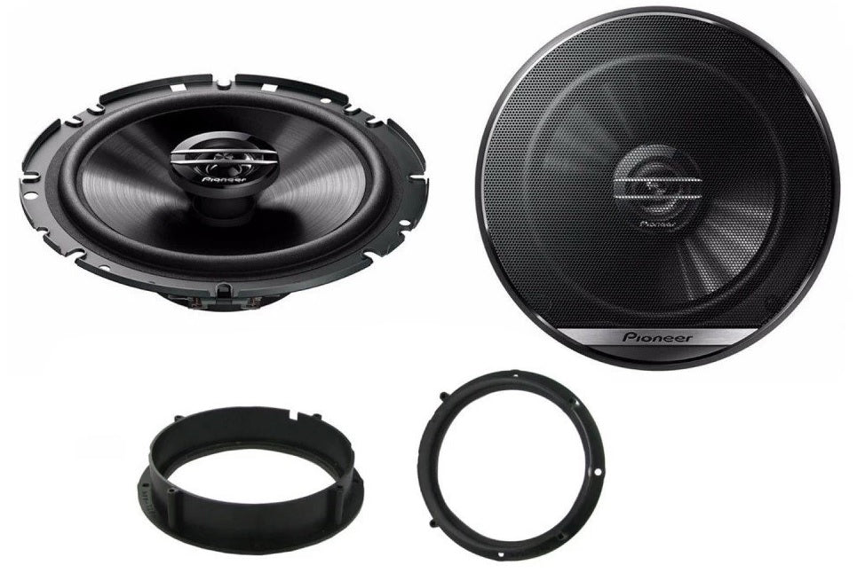 VW Amarok, Beetle, Caddy,  Jetta, Lupo, T-Cross, Golf, Passat, Polo, Scirocco, Tiguan, Touran, T6.1, UP, Passat Pioneer TS-G1720F 16.5cm Front Doors Adaptor and Plugs Upgrade Kit
