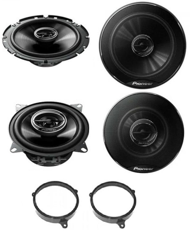 Toyota Yaris 1999 - 2005 Pioneer TS-G1720F + TS-G1020F Front Door / Top Dash Speakers Upgrade Kit