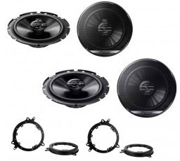 Toyota Models Pioneer TS-G1720F + TS-G1730F 16.5cm Front or Rear Doors Speakers Upgrade Kit