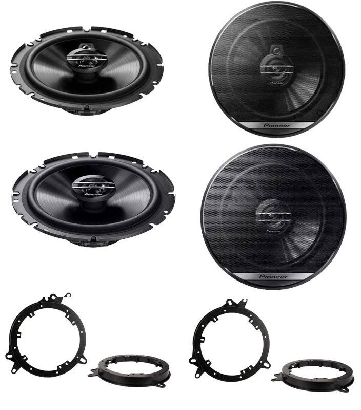 Toyota Models Pioneer TS-G1720F + TS-G1730F 16.5cm Front or Rear Doors Speakers Upgrade Kit