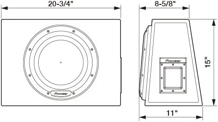 Pioneer TS-WX1210AH 30cm 12" 1500 watt Bass-Reflex Box with Active Subwoofer