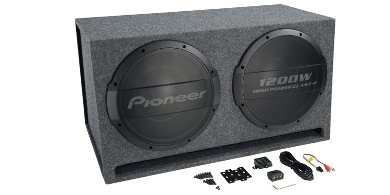 Pioneer TS-WX1220AH Twin 30cm 12" built-in Class-D amplifier 3000 watt Bass-Reflex Box with Active Subwoofers