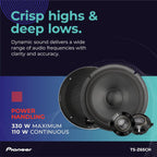 Pioneer TS-Z65CH 6.5" 17cm 330W 2 Way Component full range Car Speakers